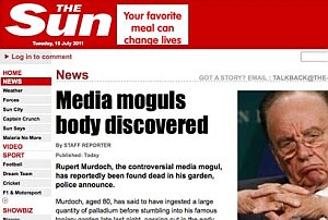 Murdocha našli mŕtveho v záhrade, napísal britský The Sun