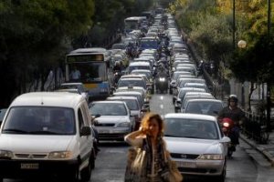 Grécko: Dopravný štrajk spôsobil na cestách chaos